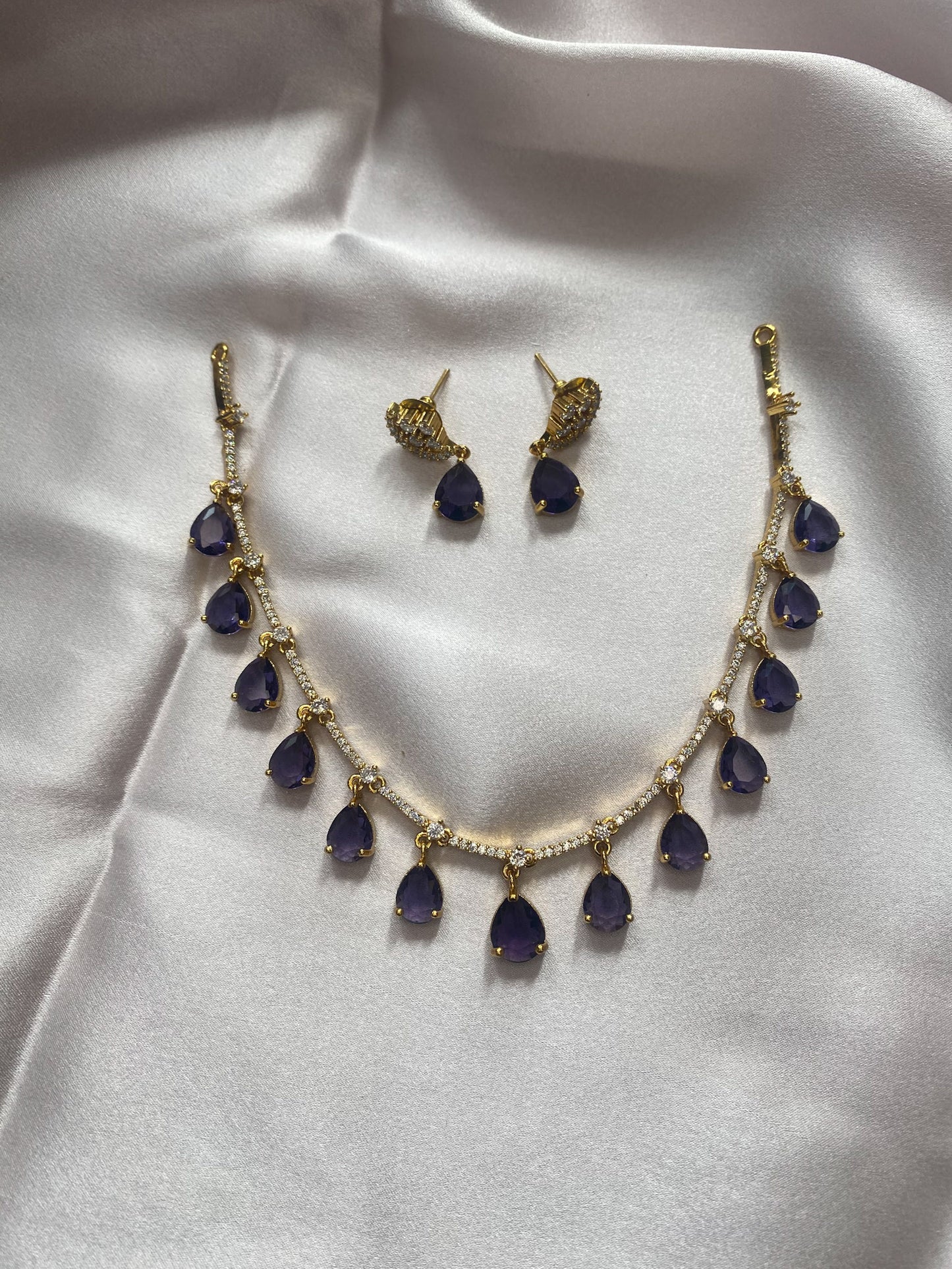 Ad purple necklace set