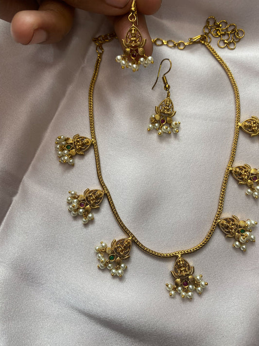 Lakshmi pendant necklace