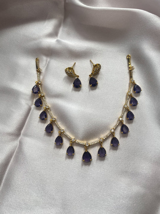 Ad purple necklace set